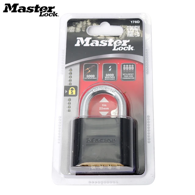MASTER LOCK Brass Password Combination Code Lock Padlock Anti-theft Tamper-proof Anti-corrosion Anti-rusting Waterproof 178MCND 6