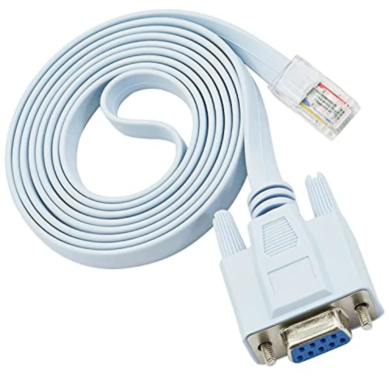 Nku RJ45 To DB9 Pin Rollover Console Cable RJ45 Male To RS232 Female Serial Port Adapter for Router Switches Firewall Equipment db9 9pin male to male female to female male to female mini gender changer adapter rs232 serial plug com connector rs232 serial