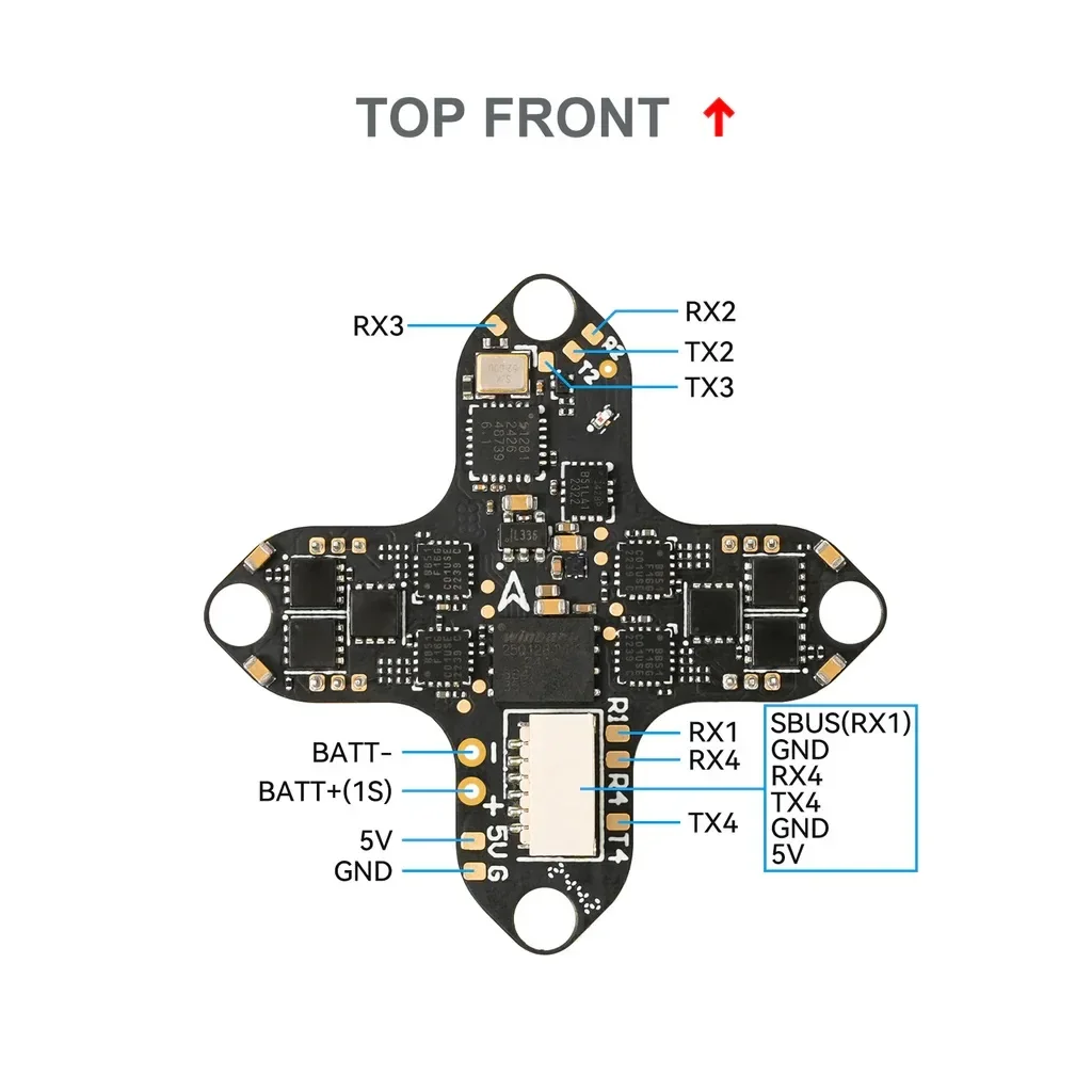 Contrôleur de vol Matrix 3in1 FC 1S pour DJI O4, 18A, ELRS 2.4G