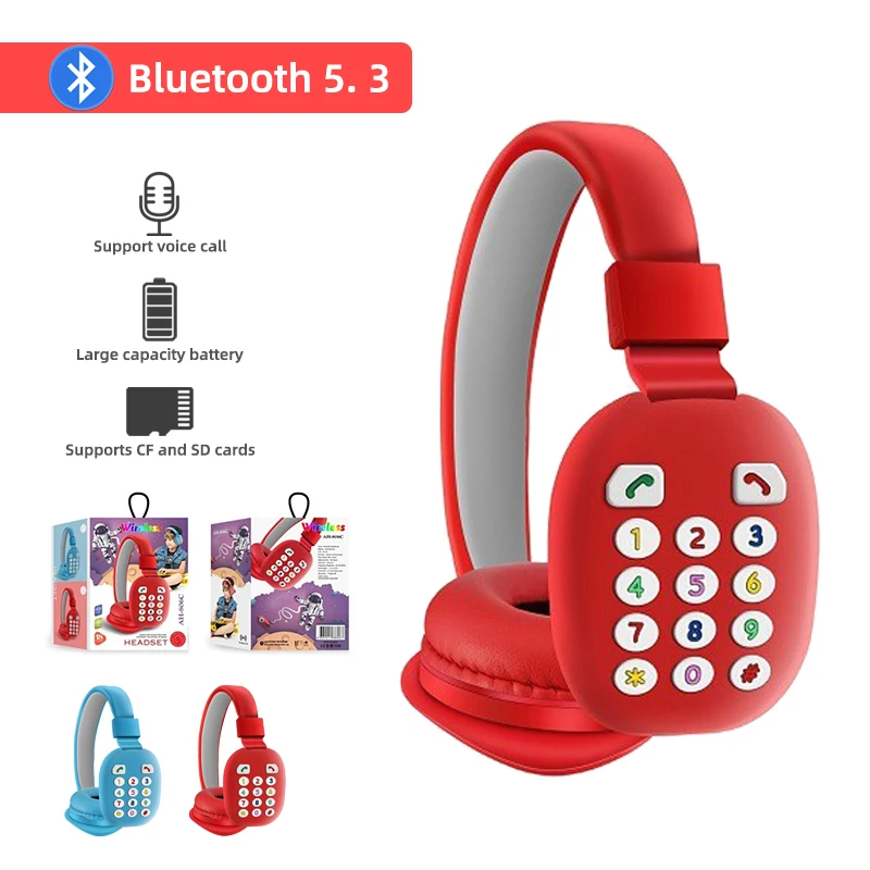 

Bluetooth беспроводные шлемы с микрофоном для детей, для мальчиков и девочек, стерео музыкальные наушники с поддержкой TF-карты, модель детской гарнитуры, игрушка