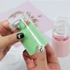 1Set Mirror Nail Stamper Clear Silicone Head Manicure Scraper Transfer Templates Printing Kits Nail Art Stamping Plates 1