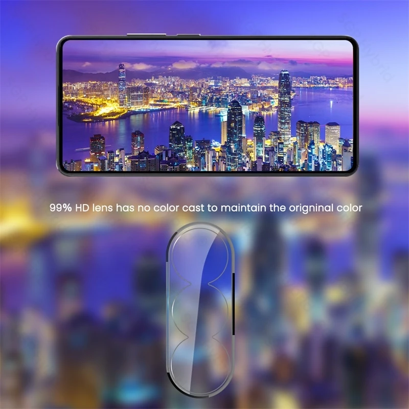 3-Pack 3D Curved Camera Glass Lens Protectors with 9H Clear Coating