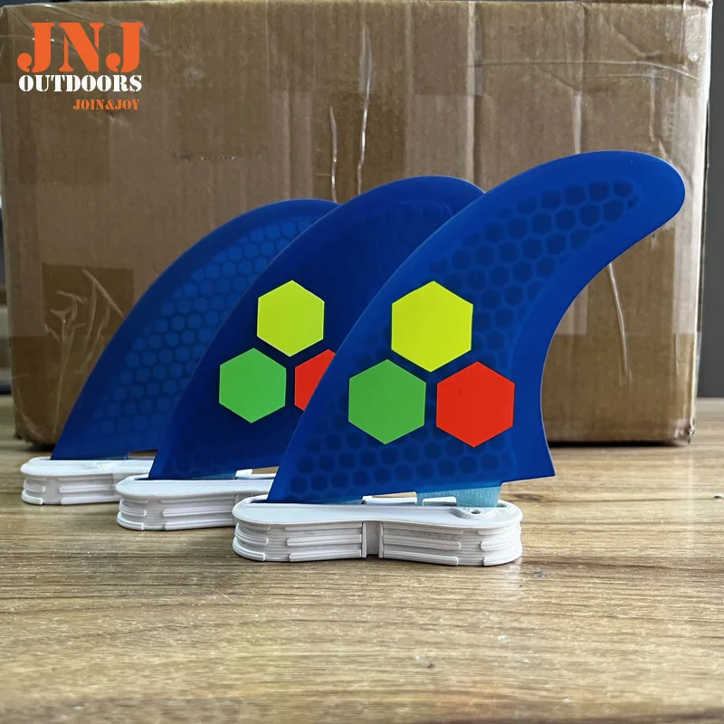 JNJ FCS 2 Blue G5 Mf Medium Surfboard Fins Thruster Made Of Fiberglass And Honeycomb 6