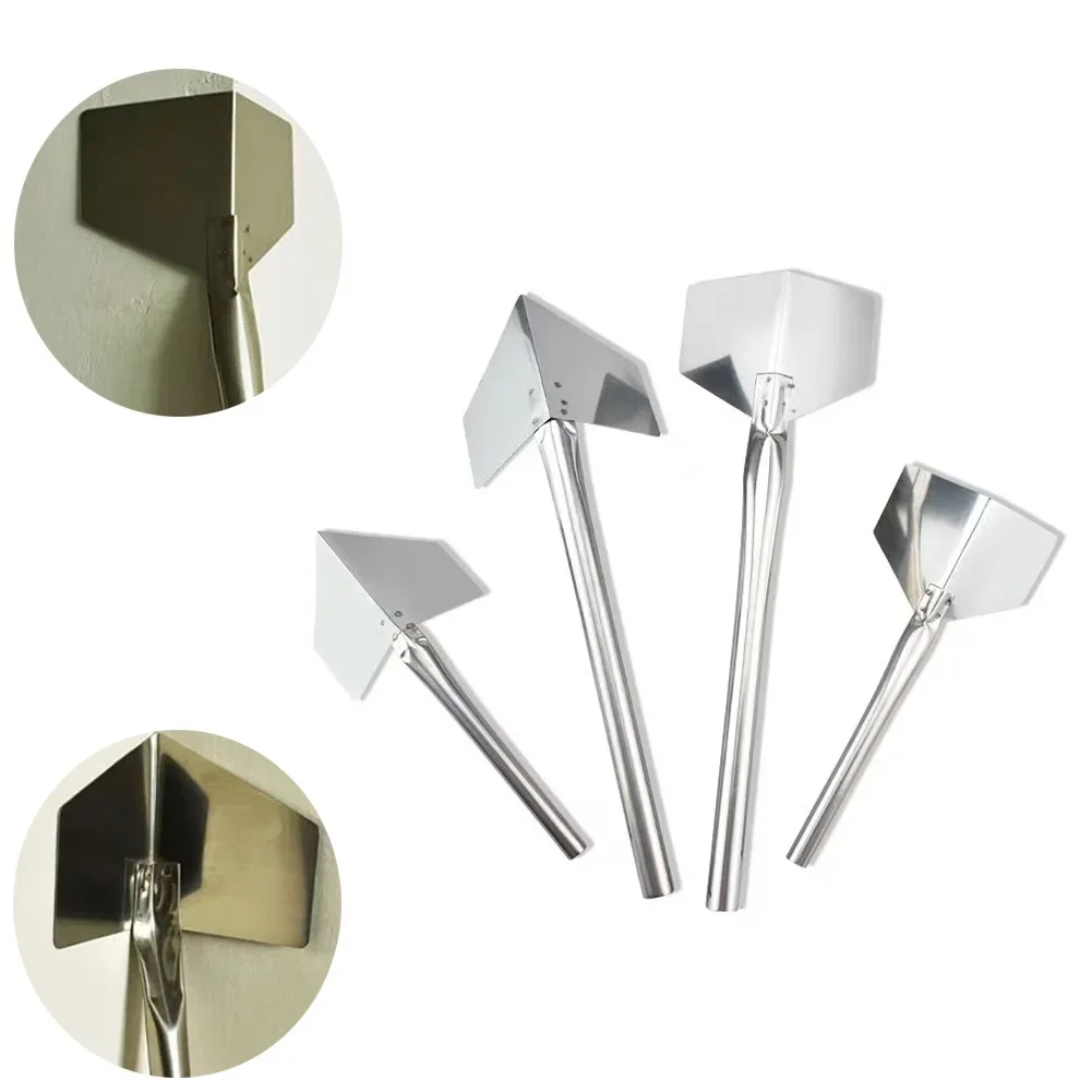 Outdoor Corner Trowel Stainless Steel Garden Metal Handle 90 Degree Drywall Outdoor Corner Trowel Internal/External 1pc bricklaying trowel