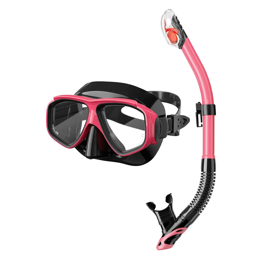 JSJM Professional Swimming Diving Mask Waterproof Silicone Glasses Swimming Glasses UV Goggles Scuba Masks Snorkeling Tube Set 3