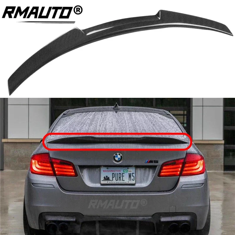 

Carbon Fiber M4 Car Rear Trunk Spoiler Wing For BMW F10 F11 F18 M5 5 Series 2011-2017 Rear Wing Spoiler Lip Modification Part