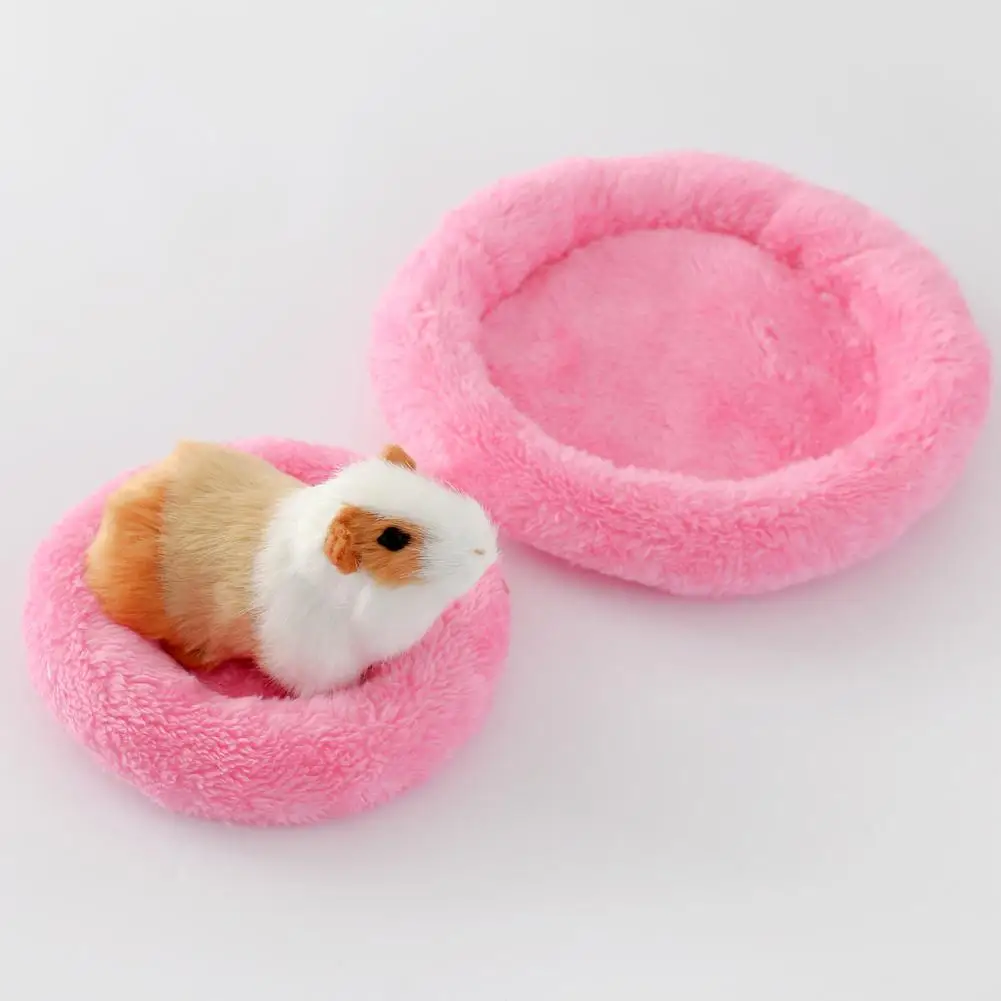 Guinea Pigs Bed Hamster Bed Round Shape Keep Warm Sleeping Hedgehog Chinchilla Rabbit Small Animal Nest Cage Accessories