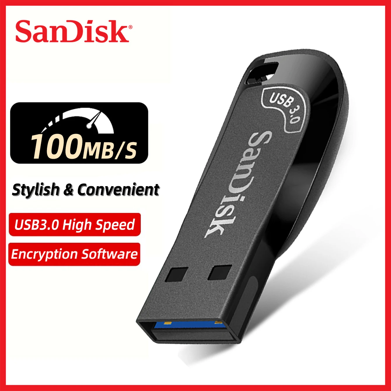 Flash Drive SanDisk USB3.0 CZ410 32GB 64GB 128GB 256GB Pen Drive Memory Stick External Storage