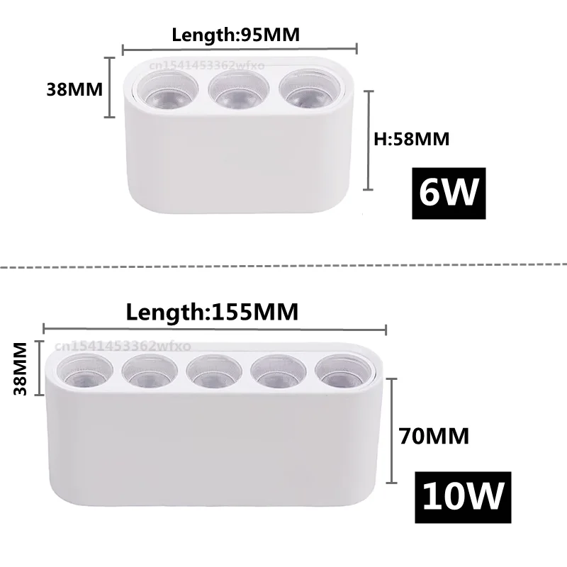 Dimmable surface mounted LED downlight spotlight 6W 12W sky light COB line light AC110-220V living room kitchen interior lighting