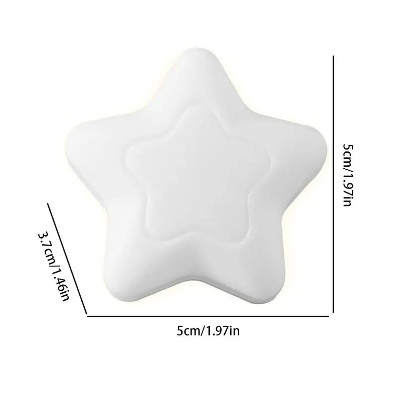 USB Night Light Star Shaped LED Bedside Night Light USB Charging Cute Star Lamp 2 Colors Light Up Decor for Bathroom Bedroom