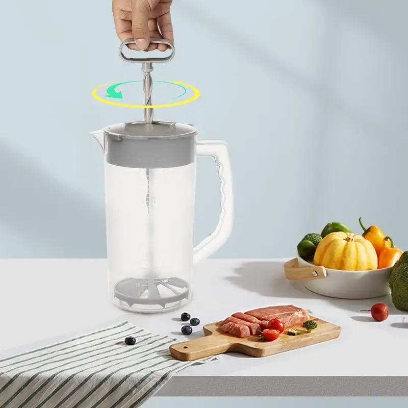 

Mixing Pitcher Juice Jugs Plastic Pitcher With Lids Squeeze Blade Handle BPA Free Tea Pitcher Clear Pitcher Jug Mixing Pitcher