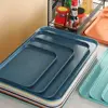 Multiple Colors Rectangular Plastic Pallet Tray Food Bread Pan Storage Tray Hotel Service Tray Dessert Pallet Hotel Service Tray