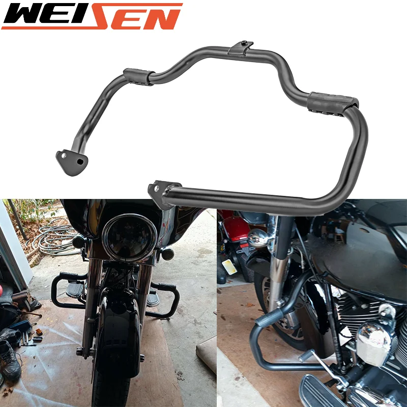 supplier motorcycle ape hanger handlebar 16 tall rise 2 hand handlebar for harley sportster touring road king street glide Motorcycle Accessories Mustache Rail Engine Guard Highway Crash Bar Steel For Harley Touring Road King Electra/Street/Road Glide