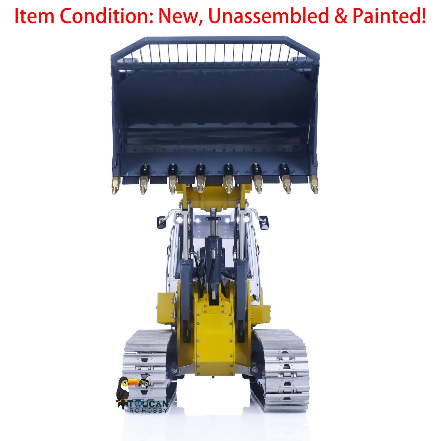 LESU Metal 1/14 Hydraulic RC Crawler Loader 636 KIT Construction Vehicles Painted Unassembld Sound Light System Outdoor Toys 5