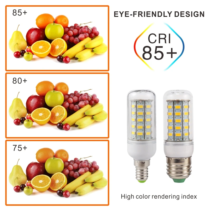 E27 E14 LED Corn Bulb 72 LEDs SMD 5730 220V Lampada LED Lamp Chandelier Candle LED Light Bombilla E27 E14 LED Co