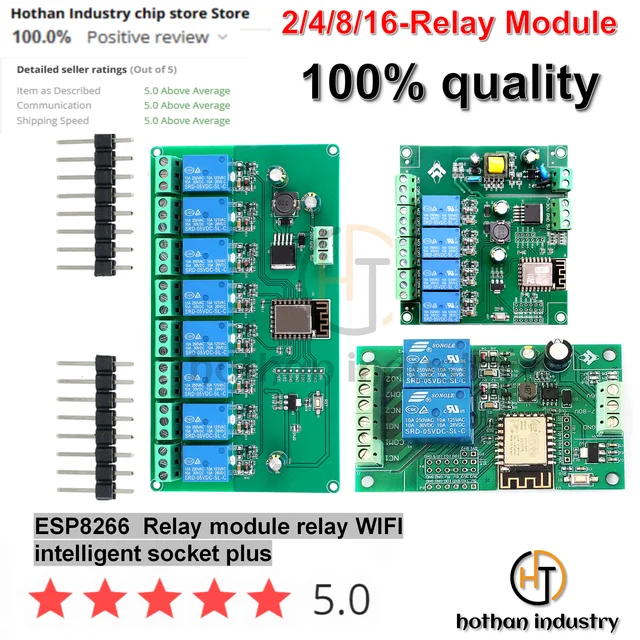 1pcs 1 2 4 8 16 kana ESP8266 8266 ESP 12F 5V 12V 1 kana [1pcs] 1/2/4/8/16 kanał ESP8266 8266 ESP-12F 5V-12V 1 kanał/2 kanał moduł przekaźnika WiFi dla Arduino