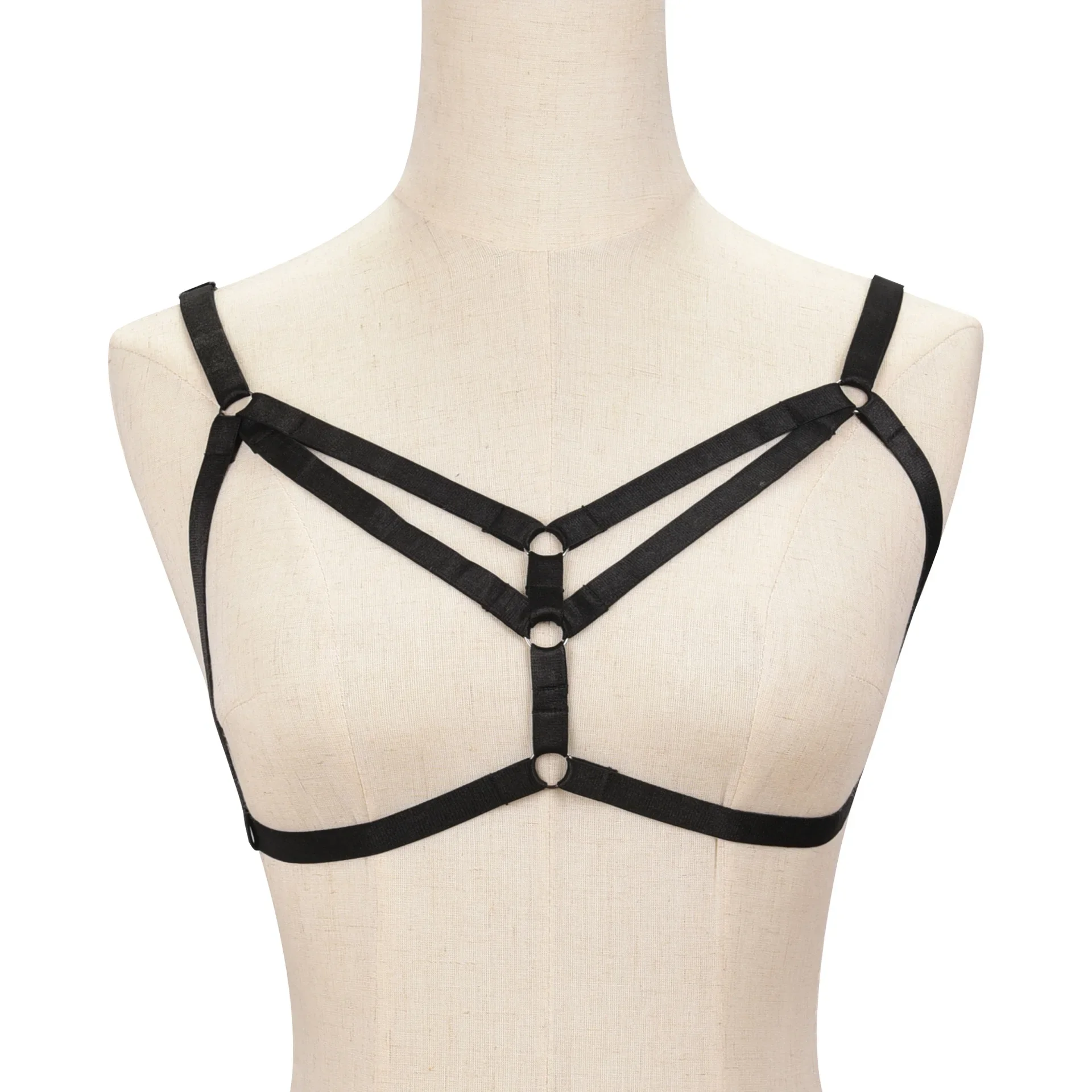 Fashionable Bamboo Sexy Strap Bra Pure Color Women's Underwear O0416 Trendy Knot Design Line Set Casual Comfortable
