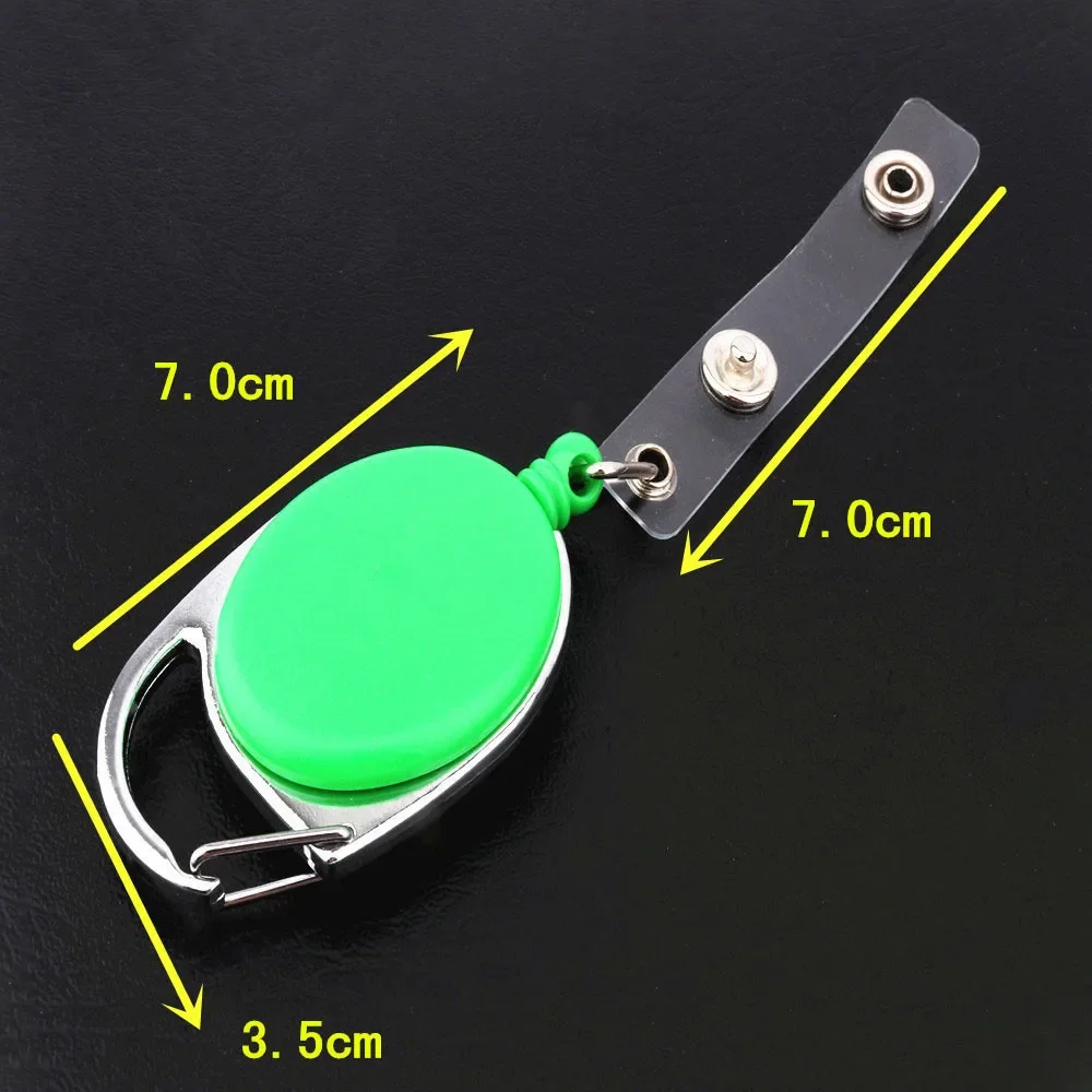 Retractable Badge Reel Zinc Alloy Plastic ID Lanyard Name Tag Card Badge Holder Reels Recoil Belt Key Ring Chain Clips
