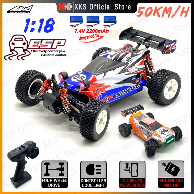 

Udirc UD1805 UD1806 1/18 RC Car 50Km/H High Speed 2.4G Off Road 4x4 Remote Control ESP LED Light RC Drift Toy Car Gift for Boys
