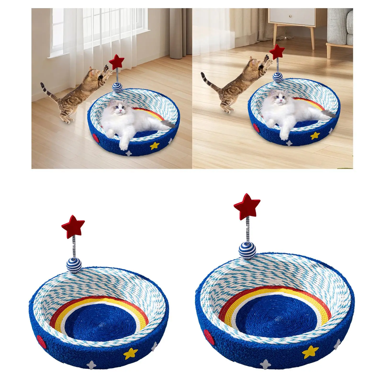 Cat Scratcher Bed Hammock Toy Comfortable Scratch Resistance Scratching Basket for Dorm Room Terrace Indoor Cats Kitten Summer Cat Scratcher Bed Hammock Toy Comfortable Scratch Resistance Scratching Basket for Dorm Room Terrace Indoor Cats Kitten Summer