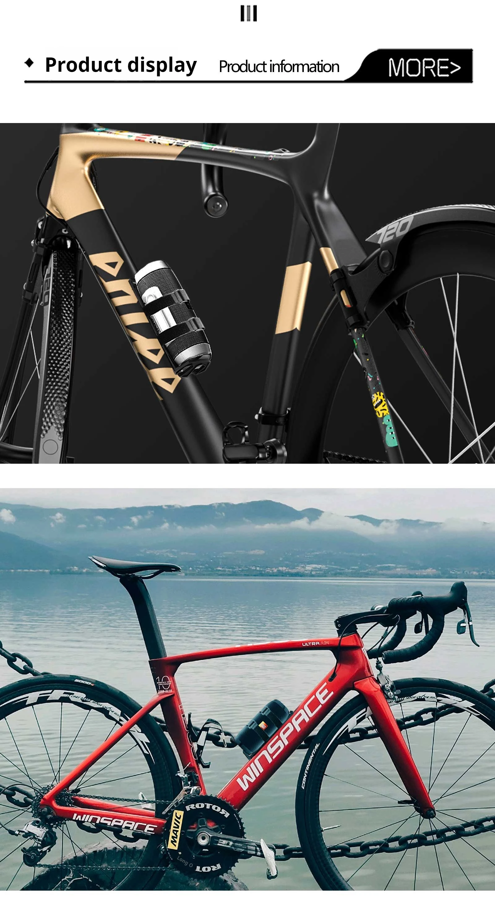 Enlee Fahrrad taschen halter einfach zu nnstall Fahrrad Audio Stand Flasche Vorderrad gabel Oberrohr halter Fahrrad taschen halterung – Detail 9