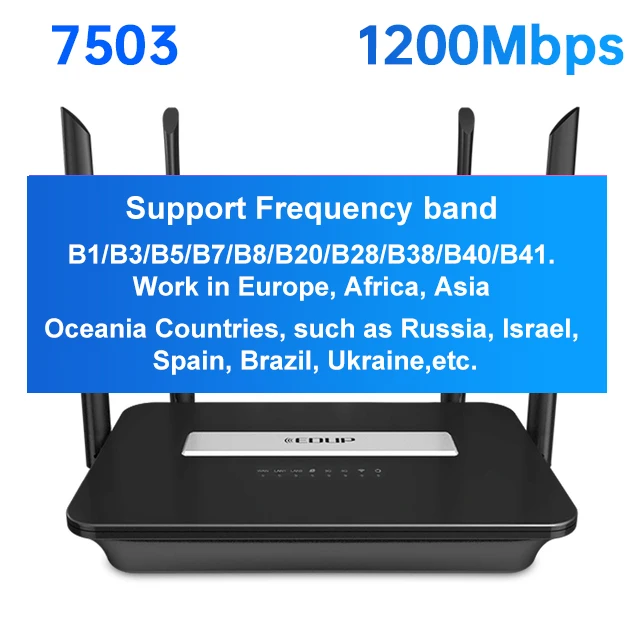 EDUP router 5g sim card wireless LTE WiFi Router European and American  version 5g router with