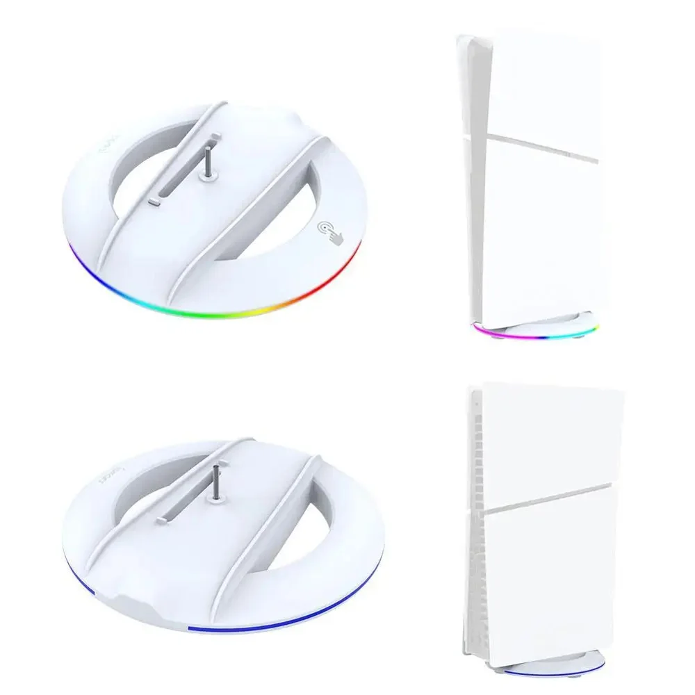 Suporte Vertical Para PS5 Slim Console Base RGB Luz Suporte Titular Para Playstantion 5 Slim Drive/Versão Digital Gaming Acessório