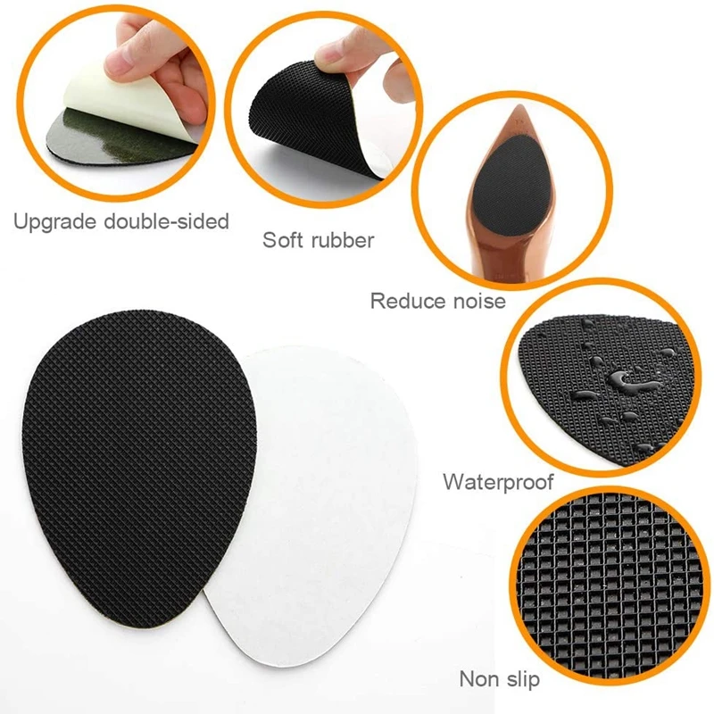 Self-Adhesive Anti-Slip Pads Sandal Shoes Mat High Heel Sole Protector Rubber Cushion Insole Forefoot High Heels Sticker Pads