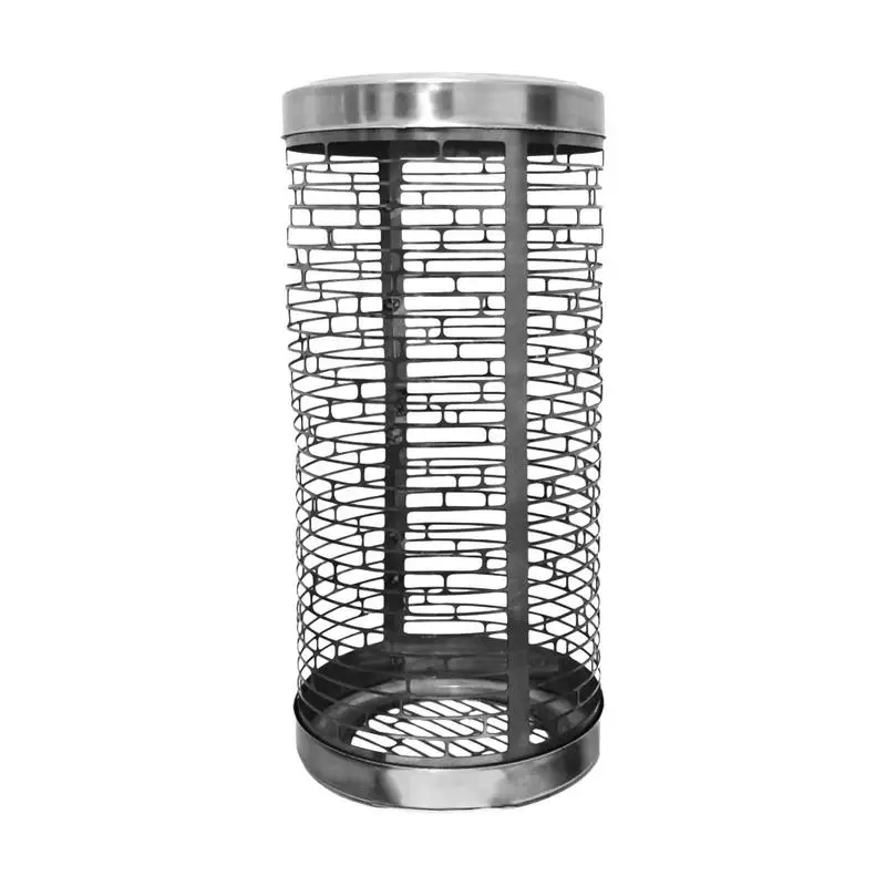 

New Outdoor BBQ Basket Stainless Steel Rolling Grilling Basket Mesh Cylinder Grill Basket Camping Barbecue Rack BBQ Grill