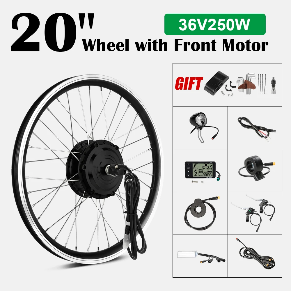 ElectricMotorforBicycle36V250W20InchBrushlessMotorWheelEbike