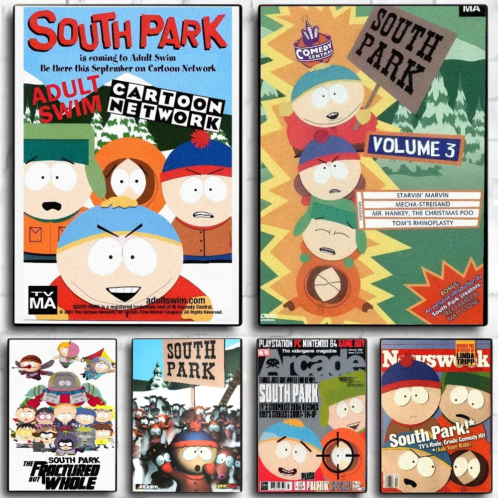 Adult Animated Series South Comedy Park Poster Wall Art Home Decor Room Decor Digital Painting Living Room Restaurant Kitchen 1