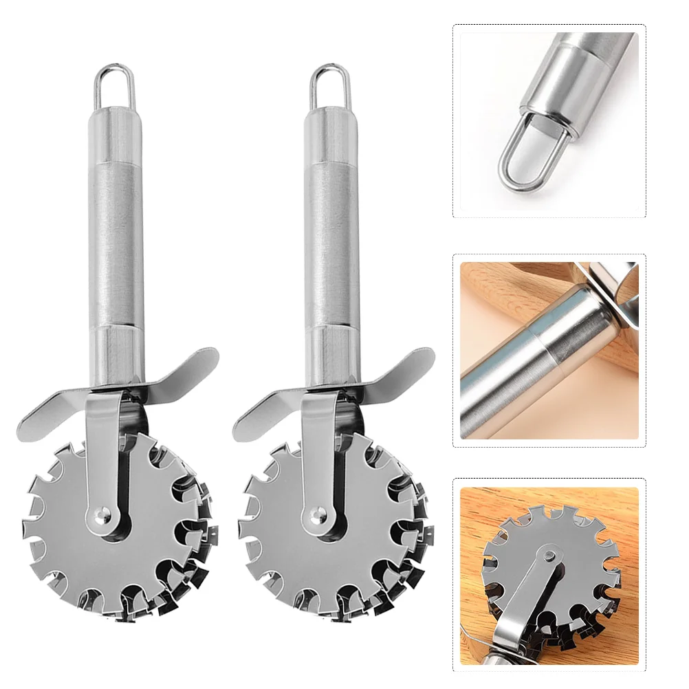 

2 Pcs Five-wheel Meat Loosener Tenderizer Needle Hand Tools Manual Pounding Stainless Steel Home Tenderizing