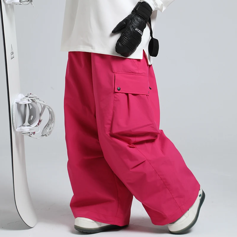 Pantalon De Ski Et Snowboard Unisexe GSOU SNOW - Coupe Ample Oversize - Imperméable 20 000 Mm, Respirant - Avec Poches Et Aérations