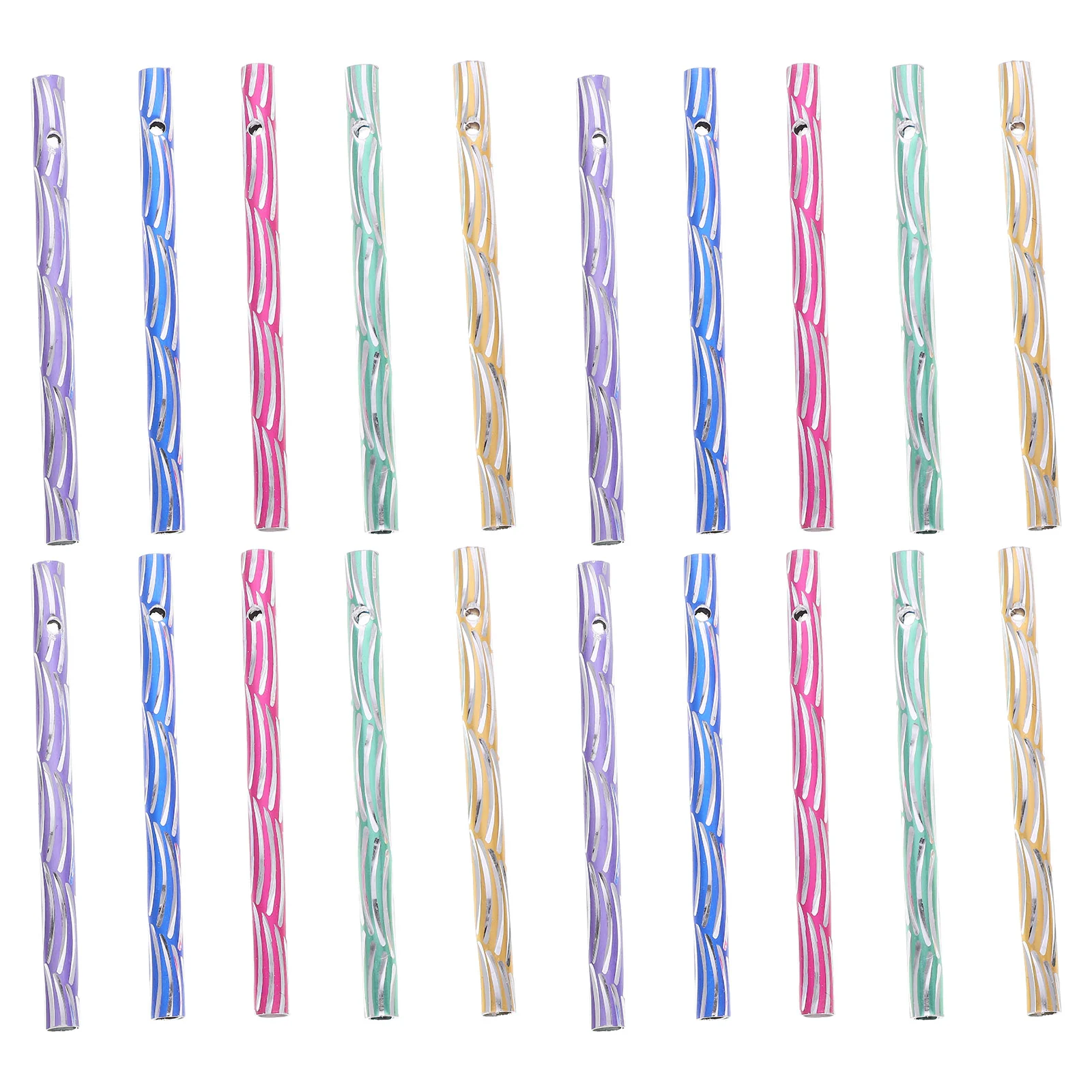 100 Pcs Wind Chime Making Accessories Metal Tube Parts Aluminum Oxide Decorative Tubes 3