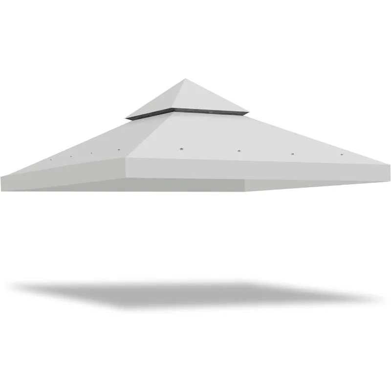 

10 'x 10' верхняя Замена беседки для 2-ярусного наружного навешивания крышки патио сада двора серый Y00910T09