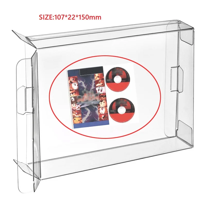 

Ruitroliker 60pcs Carts Clear CIB Game Box Case Protector Sleeve for NGC Dual CD Box Protector