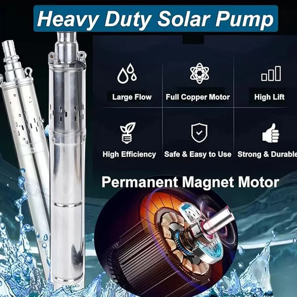 Pompe à eau immergée 370W pour puits profond 20M - LESHP - Jardin