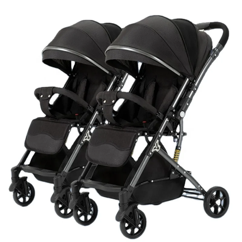 Nuovo Design Multi Function Two Baby Kinderwagen Sedile Regolabile Facilmente Piegato Twin Baby Products Passeggini Gemelli Per Bambini Più Venduti