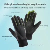 Gants thermiques de sport chauds d'hiver pour enfants, 1 paire, mitaines antidérapantes résistantes à l'eau par temps froid pour garçons et filles de 5 à 13 ans 3