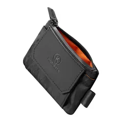 RFID Blocking Minimalist Travel Zipper Pouch - Compact Multifunctional Wallet (Black)