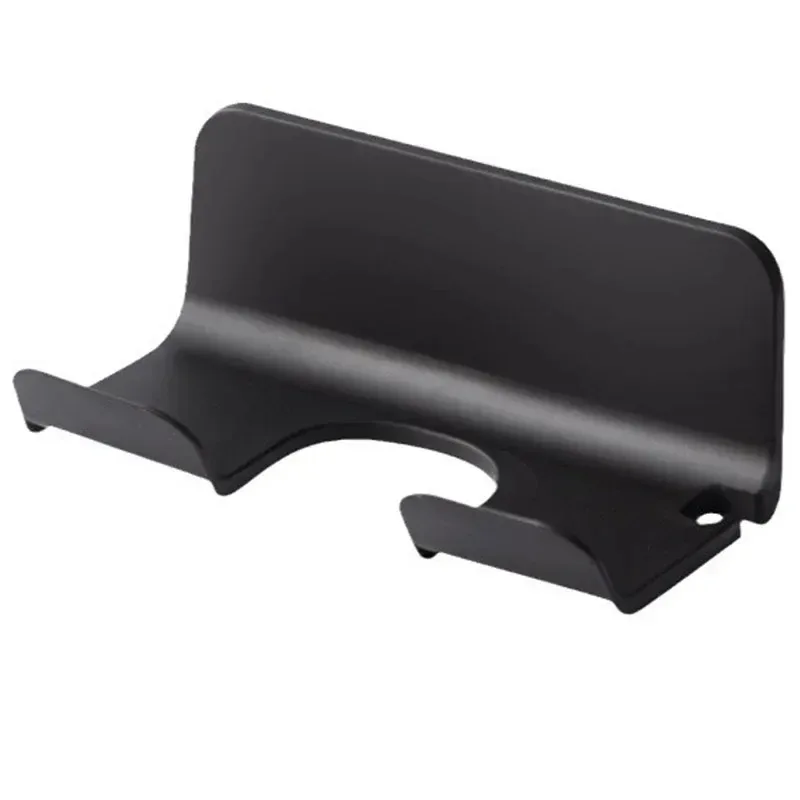 Wall-Mounted Hair Dryer Holder & Organizer - ABS Punch-Free Design, Available in White and Black