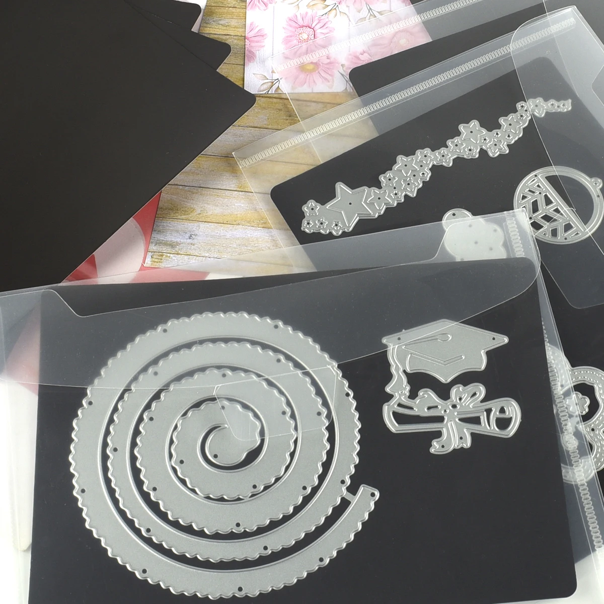 DIY 금속 절단 다이 보관을 위한 스크랩북 보관 봉투 및 A5 크기 고무 자석 시트