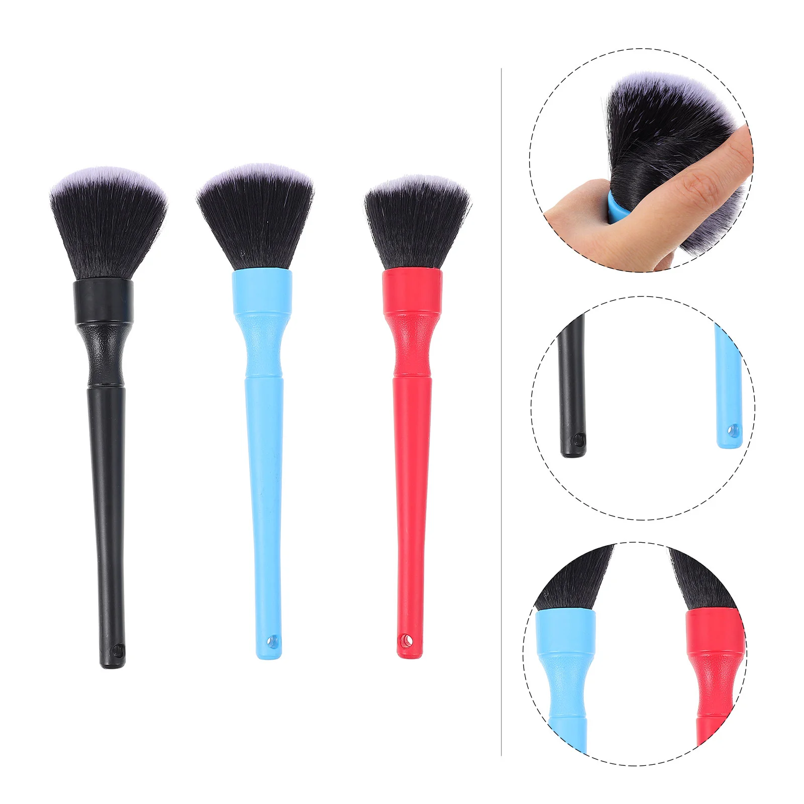 

3pcs Car Detailing Brushes Automotive Interior Brushes Car Corner Cleaning Tool