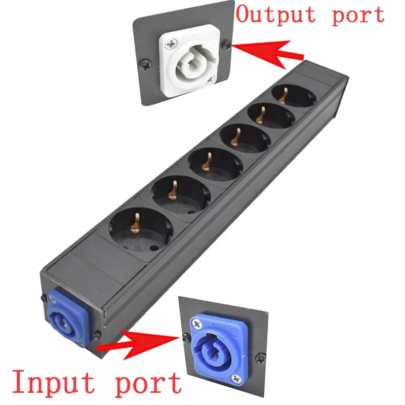 Фото Удлинители питания PDU Schuko Powerlink box усилитель мощности аудио 3P авиационная powercon plug 2-11 AC ЕС Корея 4,8 4,0 стандартная розетка №4