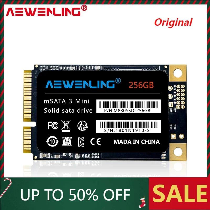 Aewenling Msata Ssd 128Gb 256Gb 512Gb Mini Sata3 64Gb 1Tb Hdd Per Computer Disco Rigido Interno A Stato Solido 3Cm X 5Cm Per Laptop Hp