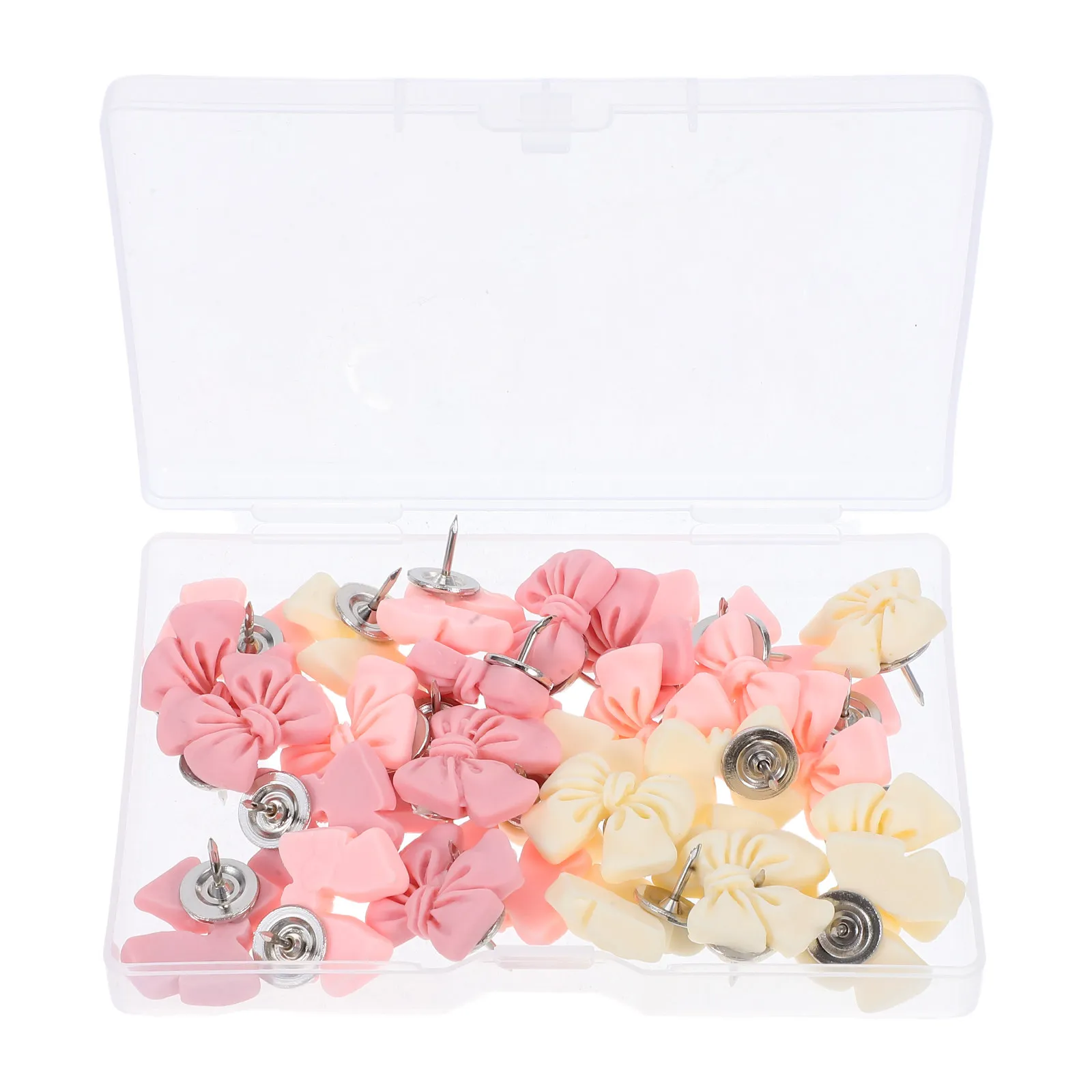 30Pcs 수지 활 모양 푸시 핀 기능적이고 세련된 장 사무용 핀, 가정, 학교, 벽 메모 핀, 사진 디스플레이, 코르크 보드용