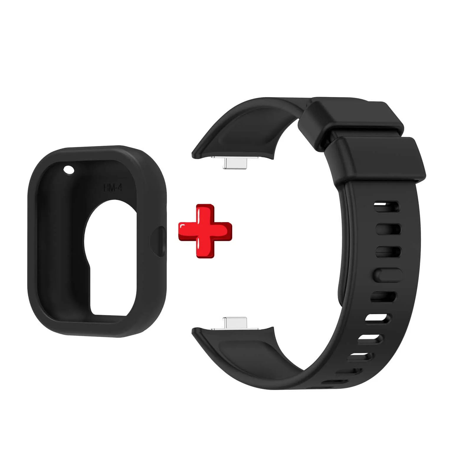 Silicone Watch Strap with Protective Case and Shockproof Screen Protector Cover