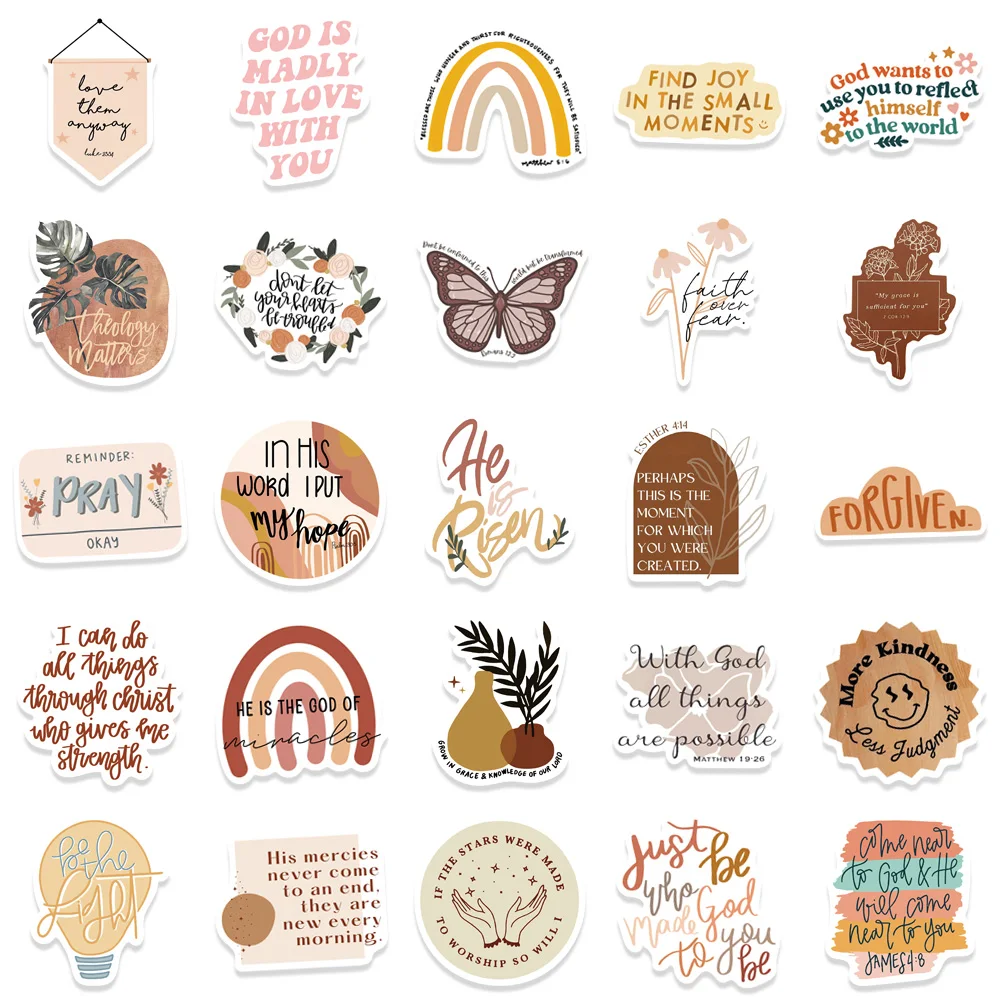 Bible Stickers Roll Inspirational Boho Christian - Temu