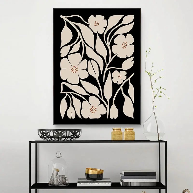 Abstract Floral Design Canvas Painting 4