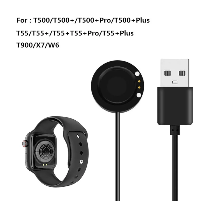 USB Charging Cable Magnetic Power Charger Adapter Dock Mount Bracket Cradle for T500/X7-T500 Pro Smart Watch